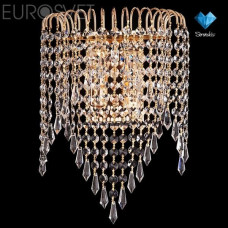 Настенный светильник Eurosvet 10026/2 золото/прозрачный хрусталь Strotskis